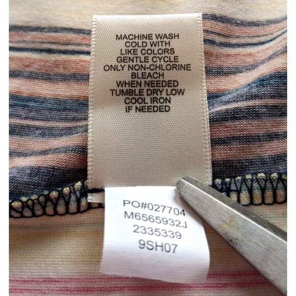 Vintage Y2K JOHNPAULRICHARD Patchwork Asymmetrical Striped Midi Dress Size 16/XL - Picture 5 of 7